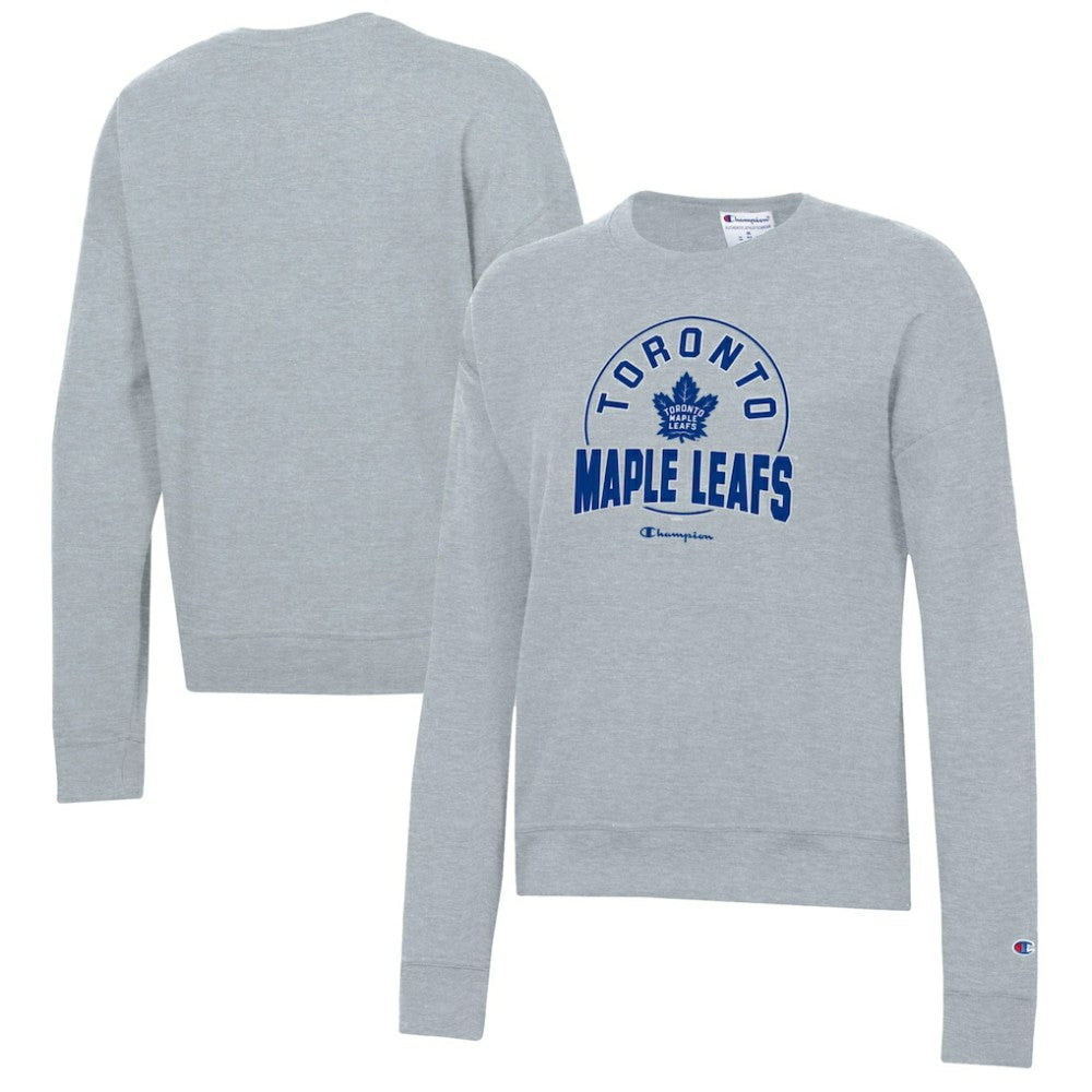 NHL Toronto Maple Leafs Champion Women's Powerblend Pullover Sweatshirt - Gray