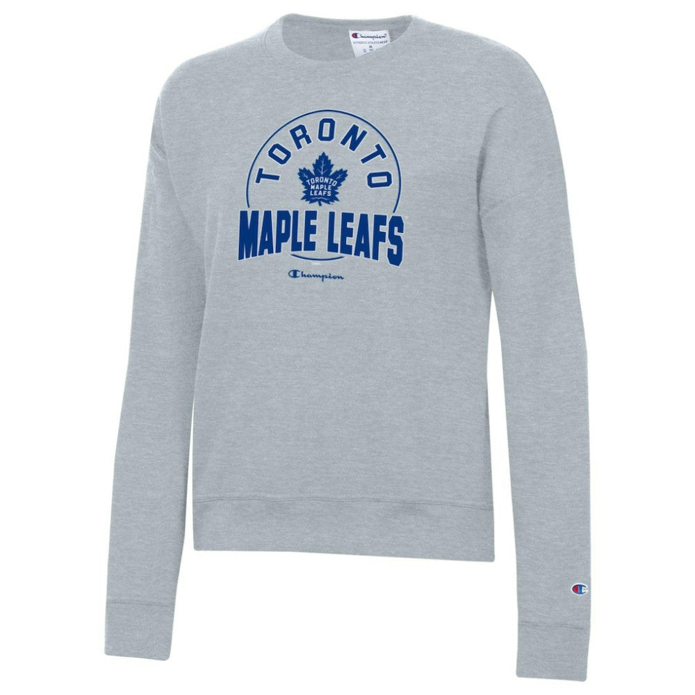 NHL Toronto Maple Leafs Champion Women's Powerblend Pullover Sweatshirt - Gray