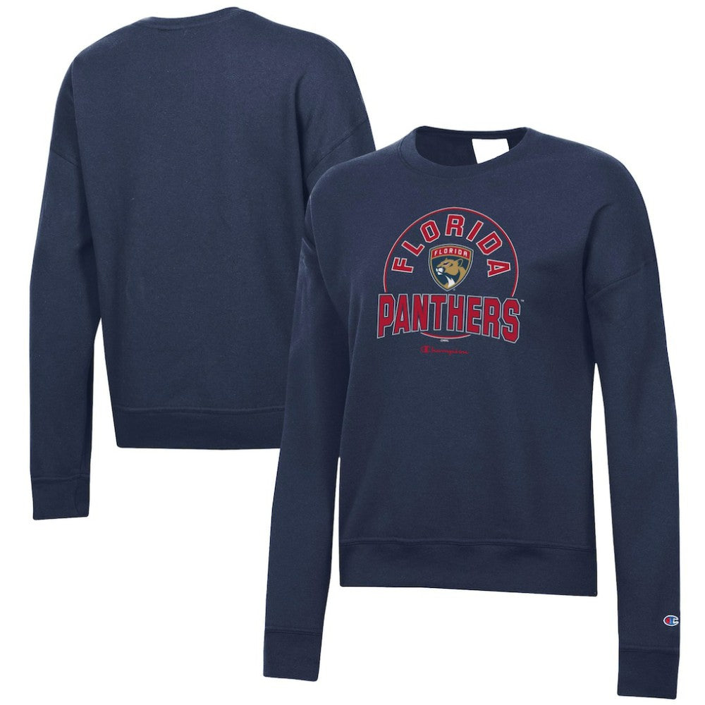 NHL Florida Panthers Champion Women's Powerblend Pullover Sweatshirt - Navy