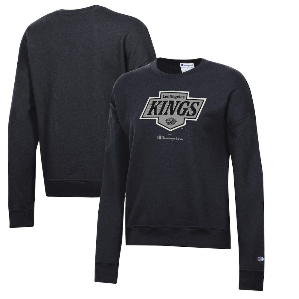 NHL Los Angeles Kings Champion Women's Powerblend Pullover Sweatshirt - Black