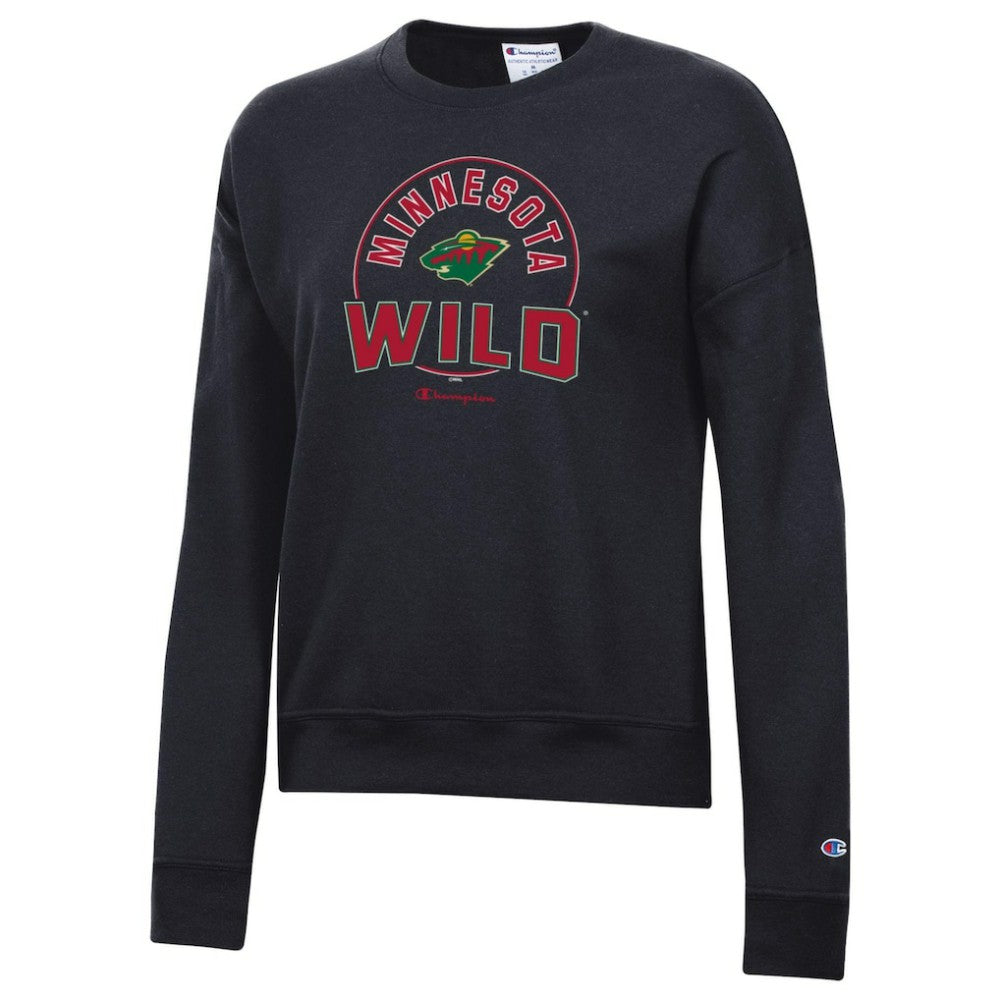 NHL Minnesota Wild Champion Women's Powerblend Pullover Sweatshirt - Black