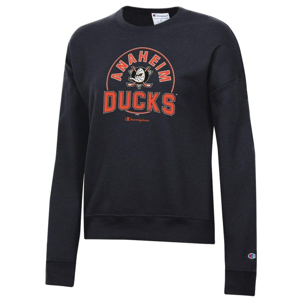 NHL Anaheim Ducks Champion Women's Powerblend Pullover Sweatshirt - Black