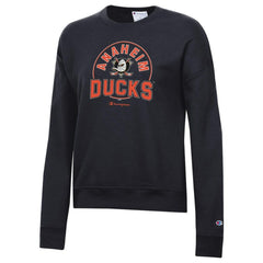 NHL Anaheim Ducks Champion Women's Powerblend Pullover Sweatshirt - Black