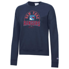 NHL New York Rangers Champion Women's Powerblend Pullover Sweatshirt - Navy