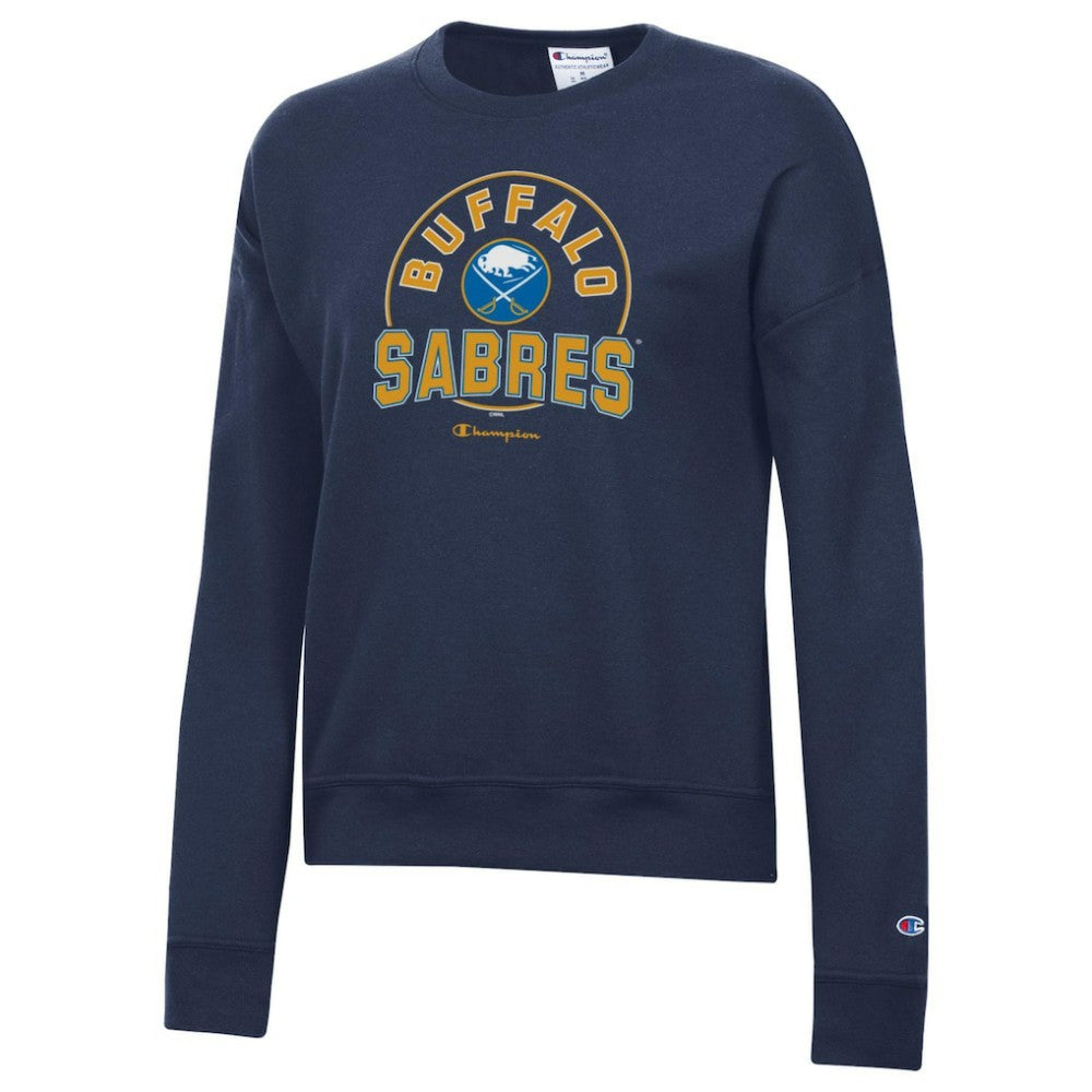 NHL Buffalo Sabres Champion Women's Powerblend Pullover Sweatshirt - Navy