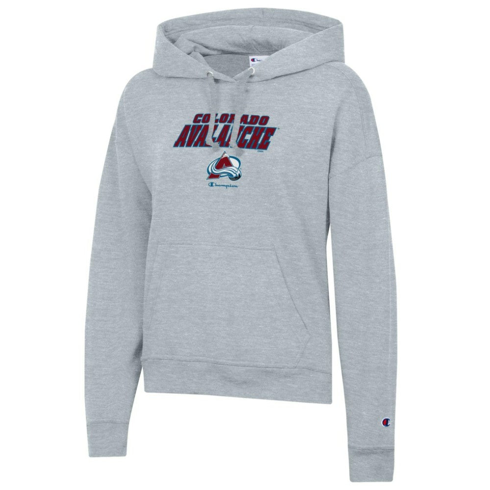 NHL Colorado Avalanche Champion Women's Powerblend Fleece Pullover Hoodie - Gray