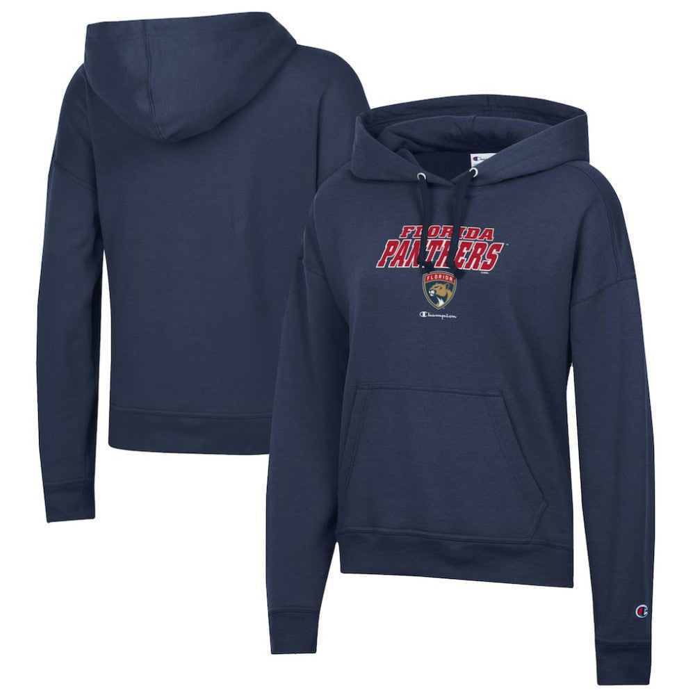 NHL Florida Panthers Champion Women's Powerblend Fleece Pullover Hoodie - Navy
