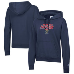 NHL Florida Panthers Champion Women's Powerblend Fleece Pullover Hoodie - Navy