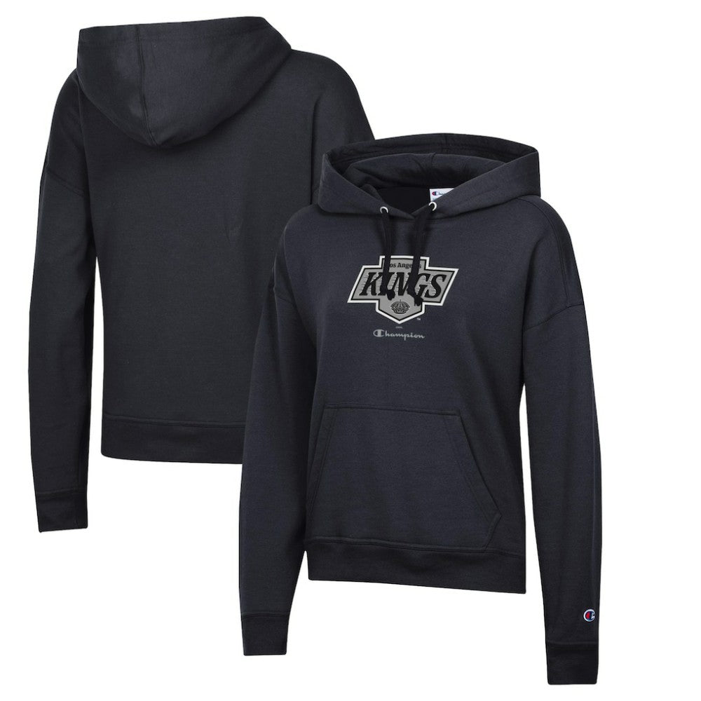 NHL Los Angeles Kings Champion Women's Powerblend Fleece Pullover Hoodie - Black