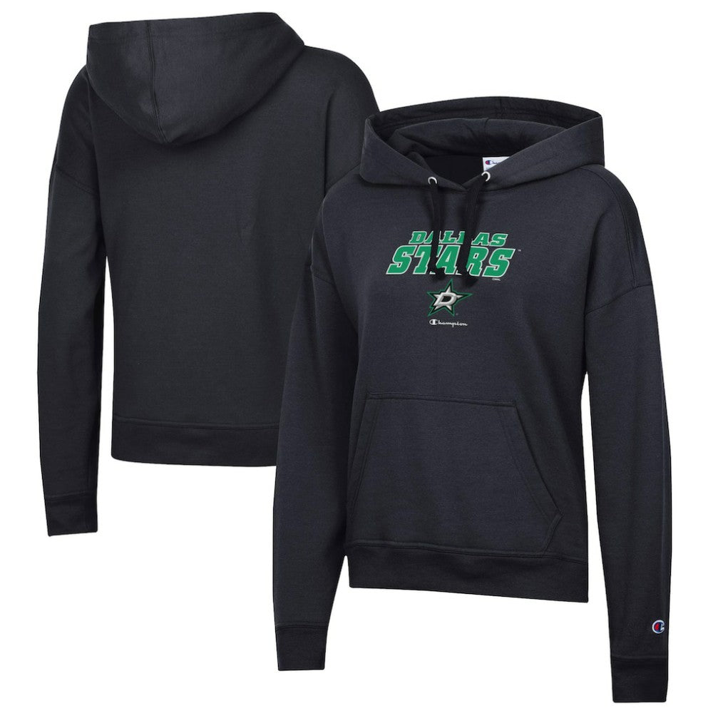 NHL Dallas Stars Champion Women's Powerblend Fleece Pullover Hoodie - Black