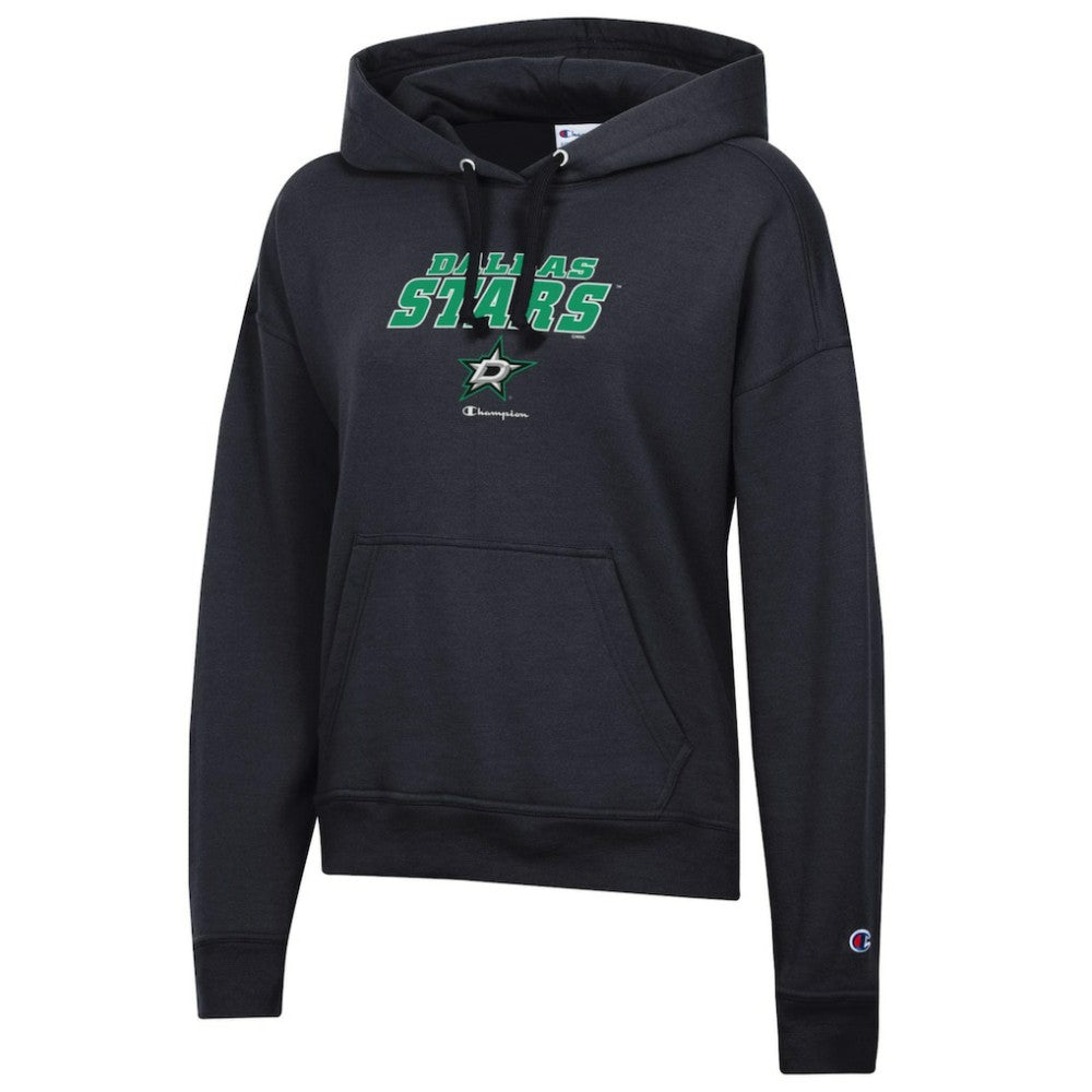NHL Dallas Stars Champion Women's Powerblend Fleece Pullover Hoodie - Black