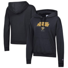 NHL Pittsburgh Penguins Champion Women's Powerblend Fleece Pullover Hoodie - Black