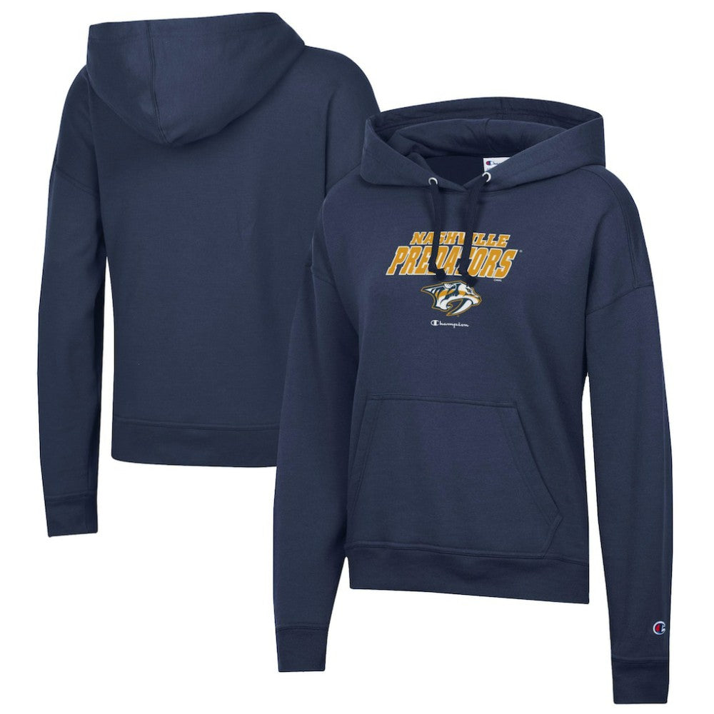 NHL Nashville Predators Champion Women's Powerblend Fleece Pullover Hoodie - Navy