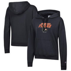 NHL Philadelphia Flyers Champion Women's Powerblend Fleece Pullover Hoodie - Black