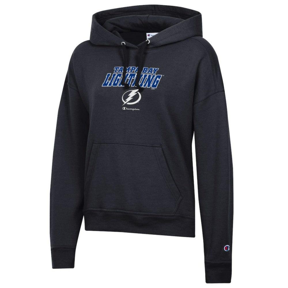 NHL Tampa Bay Lightning Champion Women's Powerblend Fleece Pullover Hoodie - Black