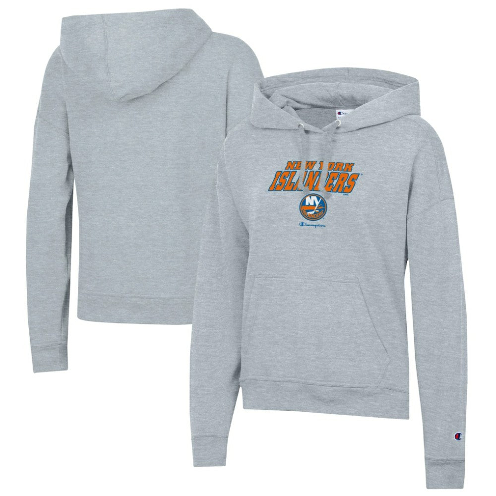 NHL New York Islanders Champion Women's Powerblend Fleece Pullover Hoodie - Gray