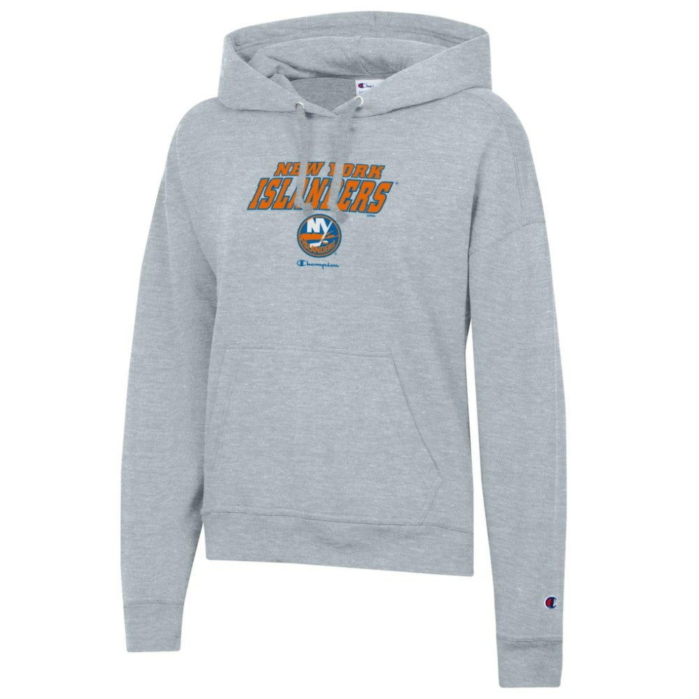 NHL New York Islanders Champion Women's Powerblend Fleece Pullover Hoodie - Gray