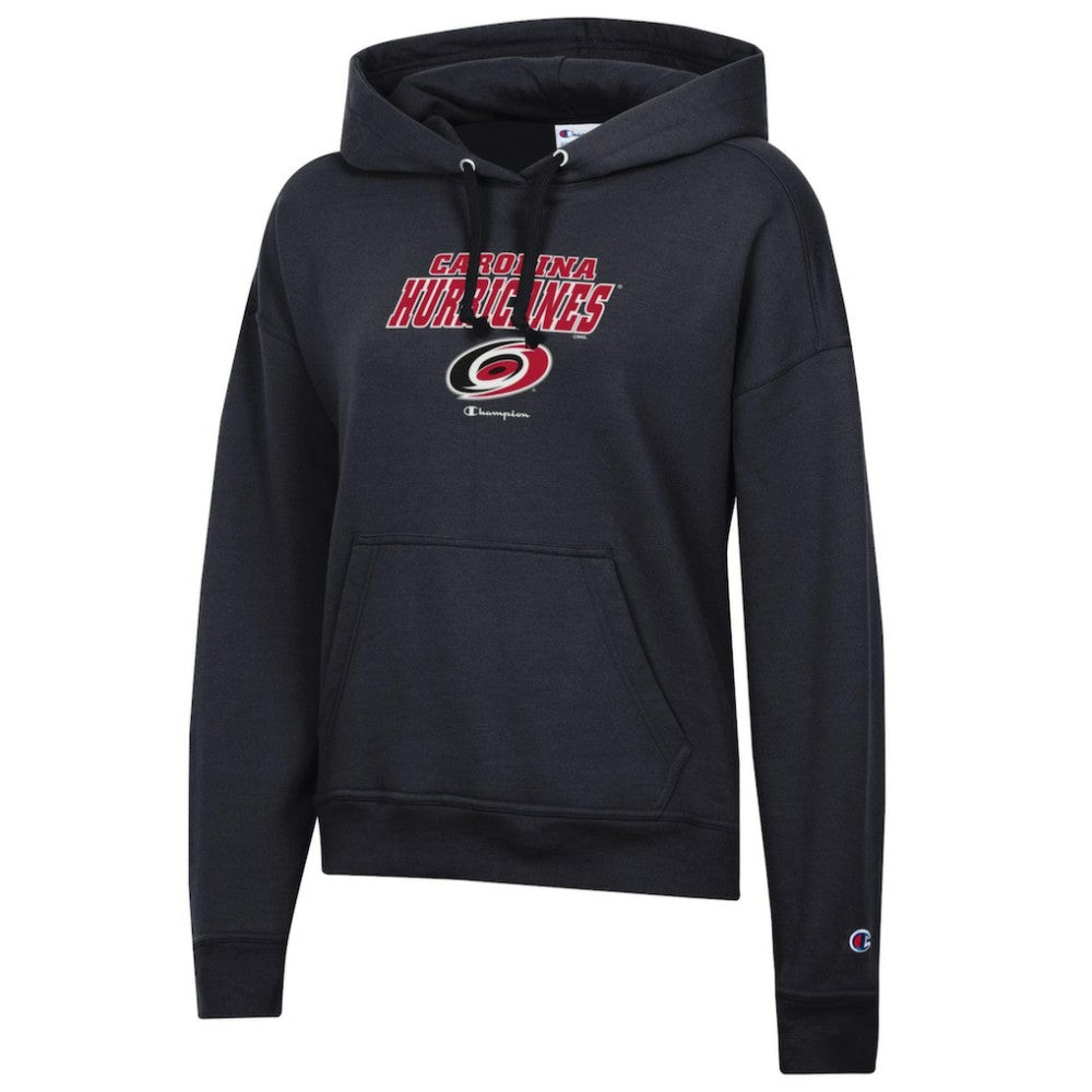 NHL Carolina Hurricanes Champion Women's Powerblend Fleece Pullover Hoodie - Black