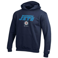 NHL Winnipeg Jets Champion Youth Eco Powerblend Pullover Hoodie - Navy