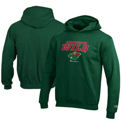 NHL Minnesota Wild Champion Youth Eco Powerblend Pullover Hoodie - Hunter Green