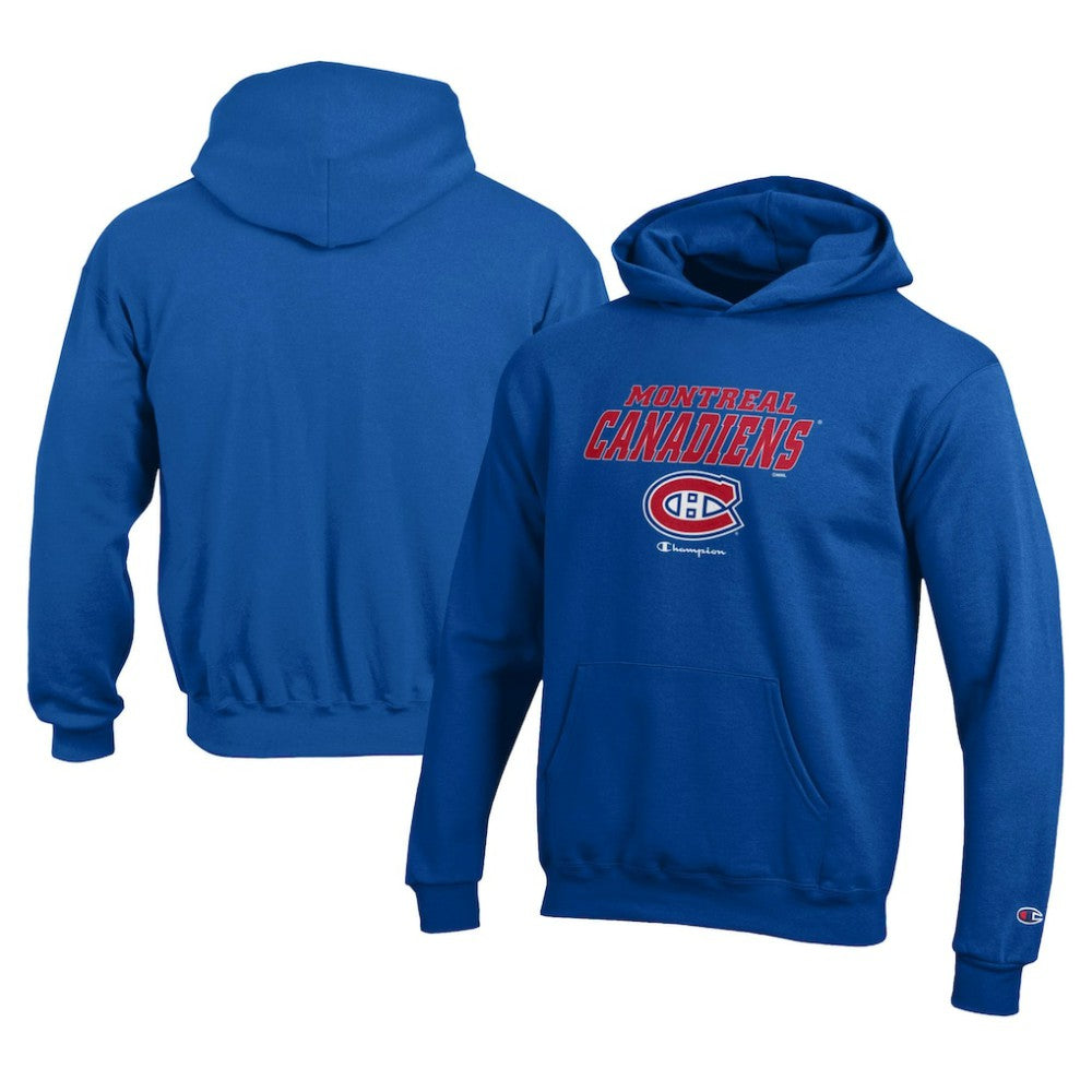 NHL Montreal Canadiens Champion Youth Eco Powerblend Pullover Hoodie - Royal