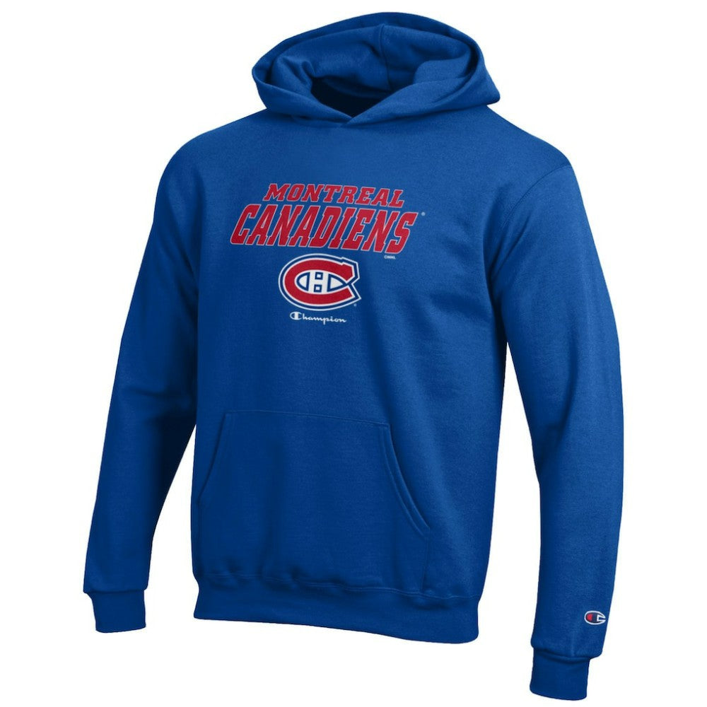 NHL Montreal Canadiens Champion Youth Eco Powerblend Pullover Hoodie - Royal