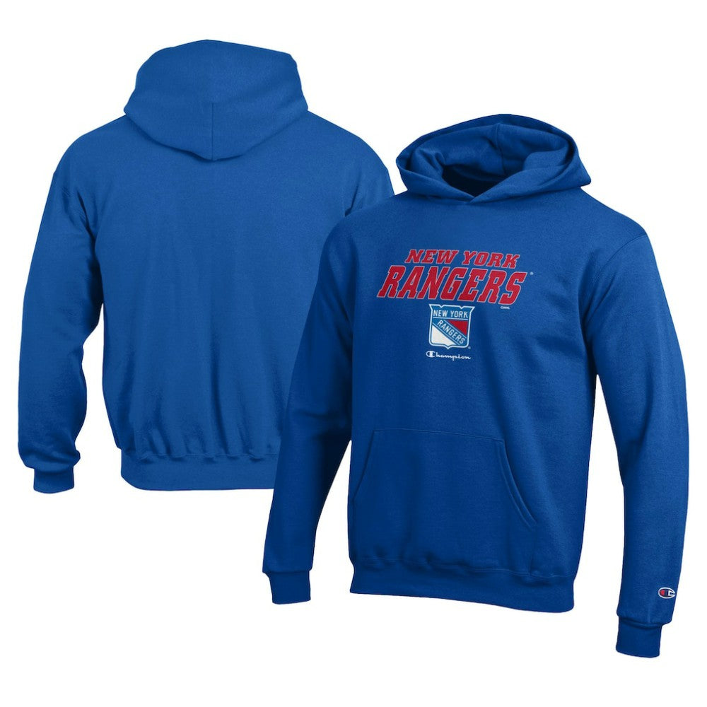 NHL New York Rangers Champion Youth Eco Powerblend Pullover Hoodie - Royal