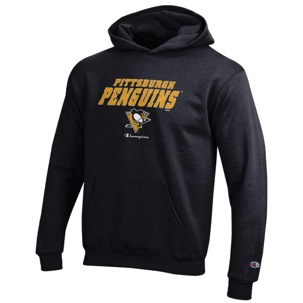 NHL Pittsburgh Penguins Champion Youth Eco Powerblend Pullover Hoodie - Black