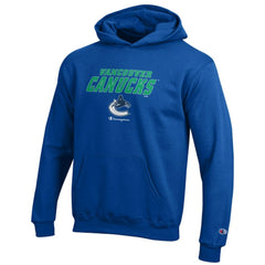 NHL Vancouver Canucks Champion Youth Eco Powerblend Pullover Hoodie - Royal