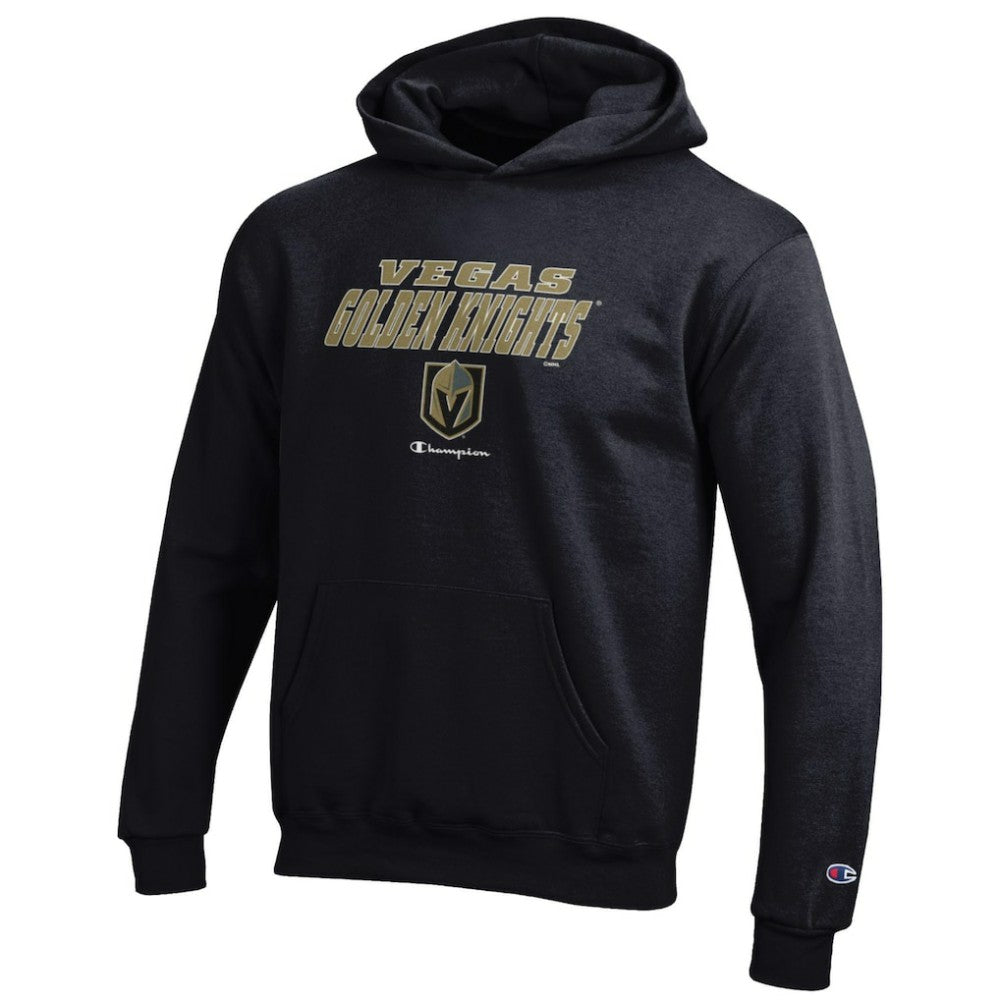NHL Vegas Golden Knights Champion Youth Eco Powerblend Pullover Hoodie - Black