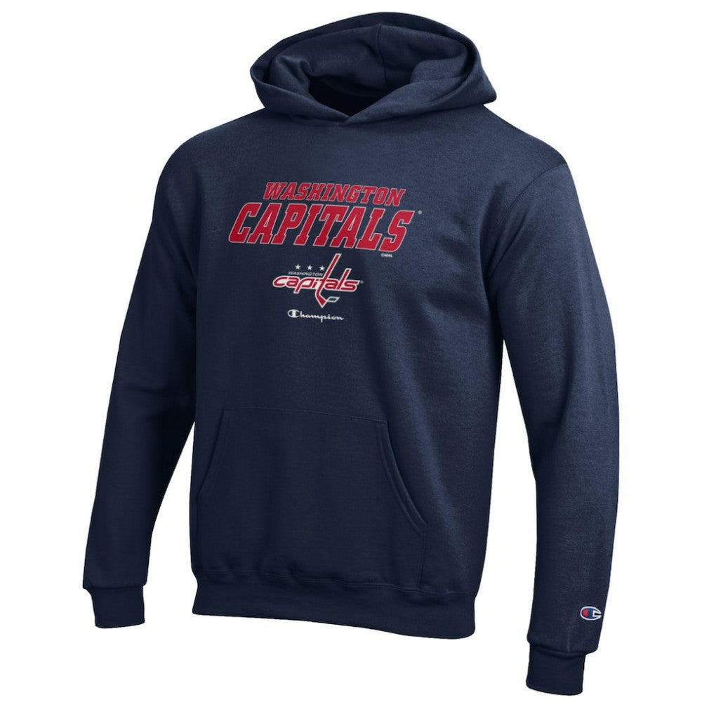 NHL Washington Capitals Champion Youth Eco Powerblend Pullover Hoodie - Navy