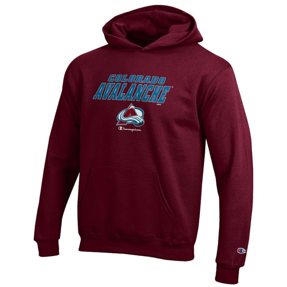 NHL Colorado Avalanche Champion Youth Eco Powerblend Pullover Hoodie - Burgundy