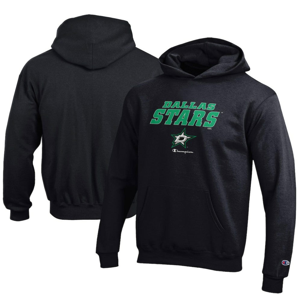 NHL Dallas Stars Champion Youth Eco Powerblend Pullover Hoodie - Black