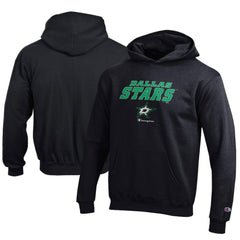 NHL Dallas Stars Champion Youth Eco Powerblend Pullover Hoodie - Black