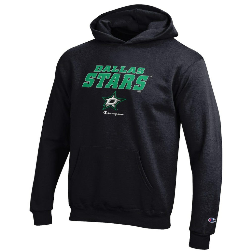 NHL Dallas Stars Champion Youth Eco Powerblend Pullover Hoodie - Black