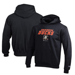 NHL Anaheim Ducks Champion Youth Eco Powerblend Pullover Hoodie - Black