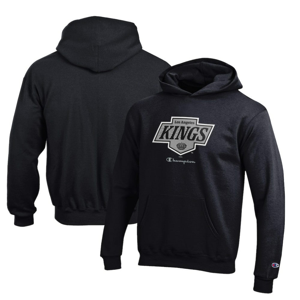 NHL Los Angeles Kings Champion Youth Eco Powerblend Pullover Hoodie - Black