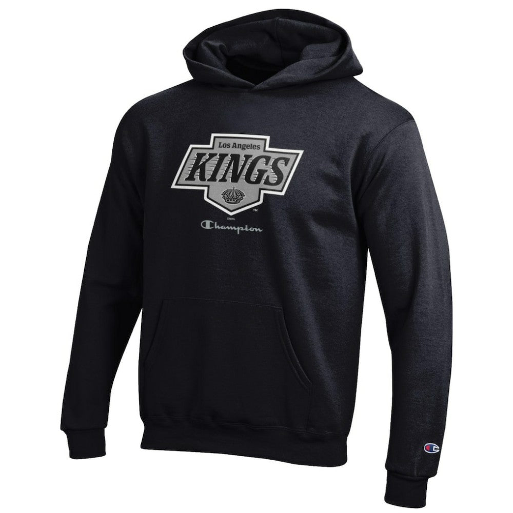NHL Los Angeles Kings Champion Youth Eco Powerblend Pullover Hoodie - Black