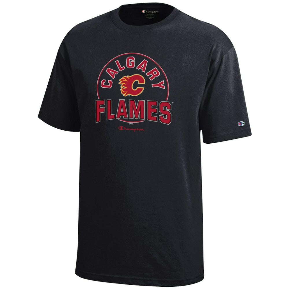 NHL Calgary Flames Champion Youth Jersey T-Shirt - Black