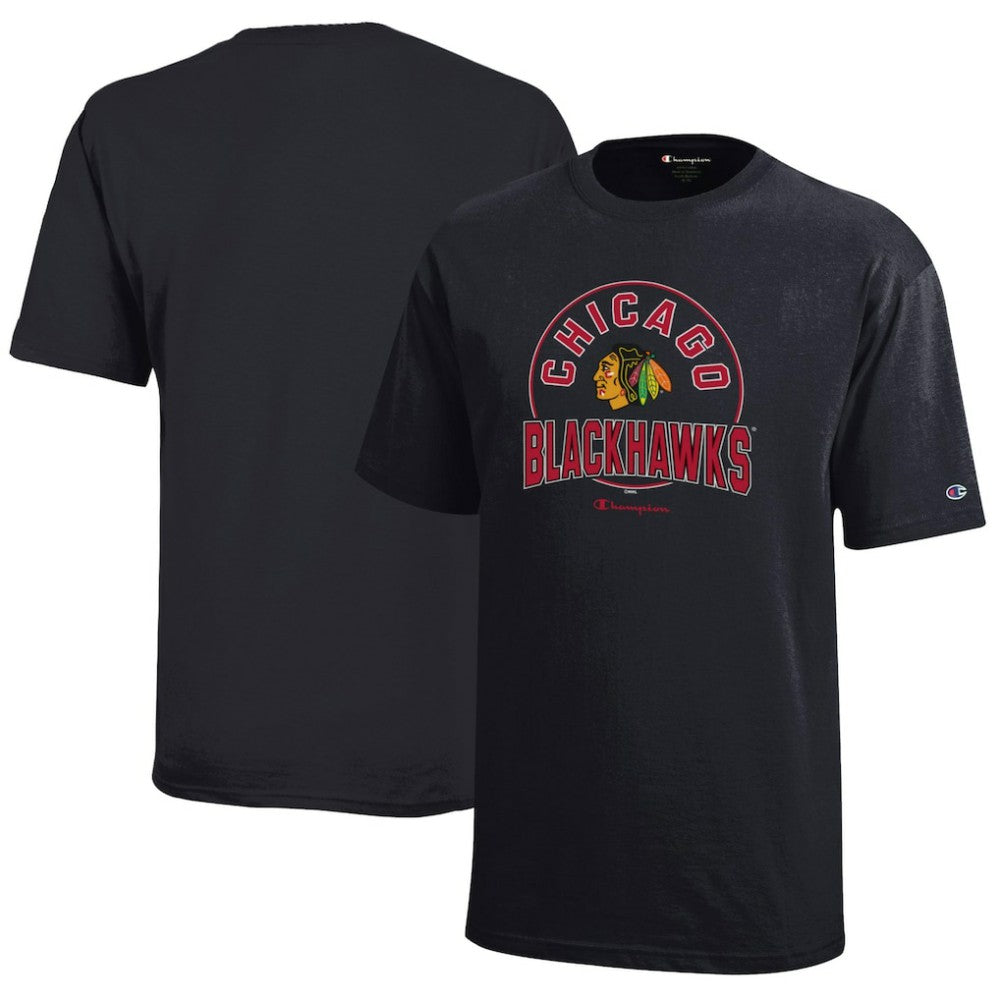 NHL Chicago Blackhawks Champion Youth Jersey T-Shirt - Black