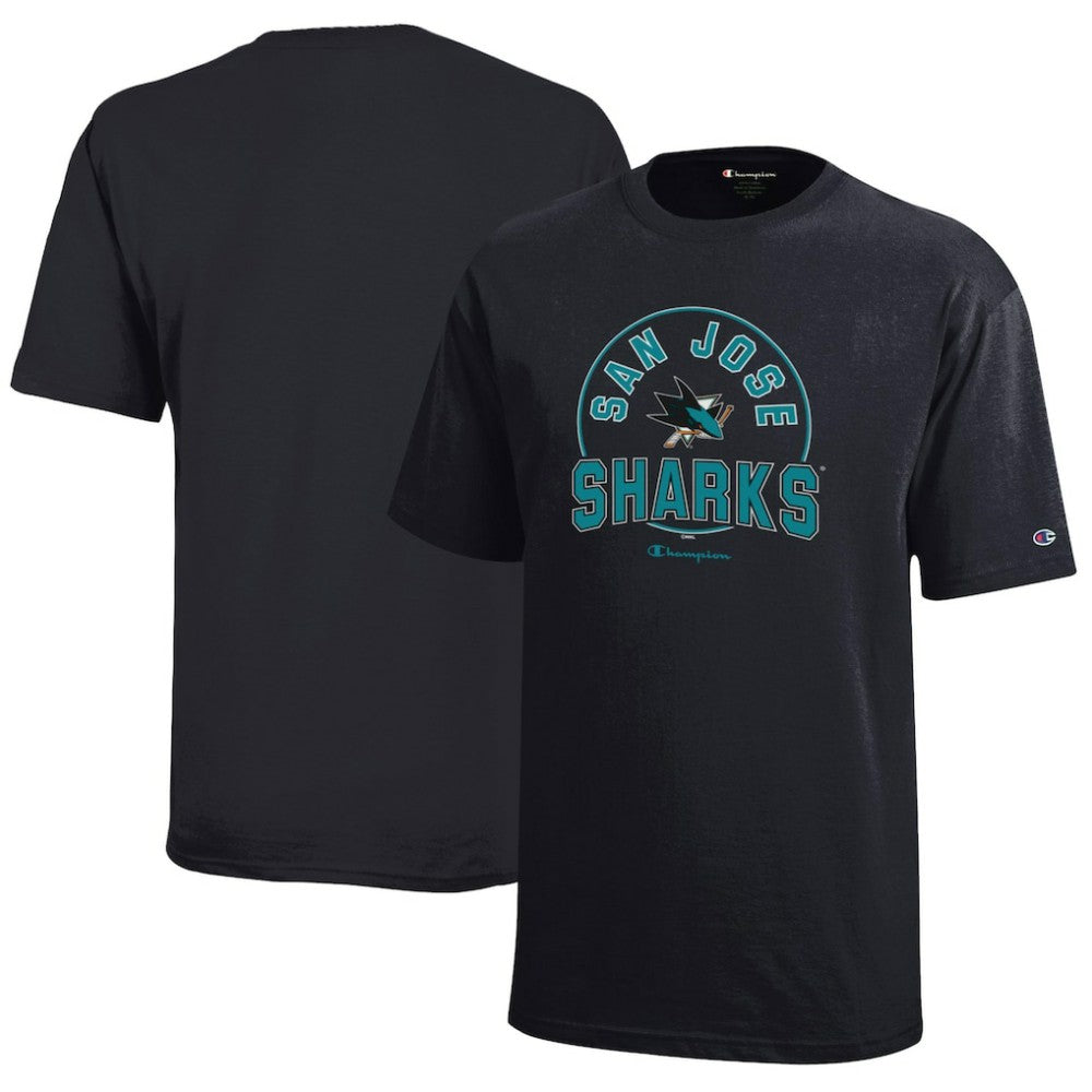 NHL San Jose Sharks Champion Youth Jersey T-Shirt - Black