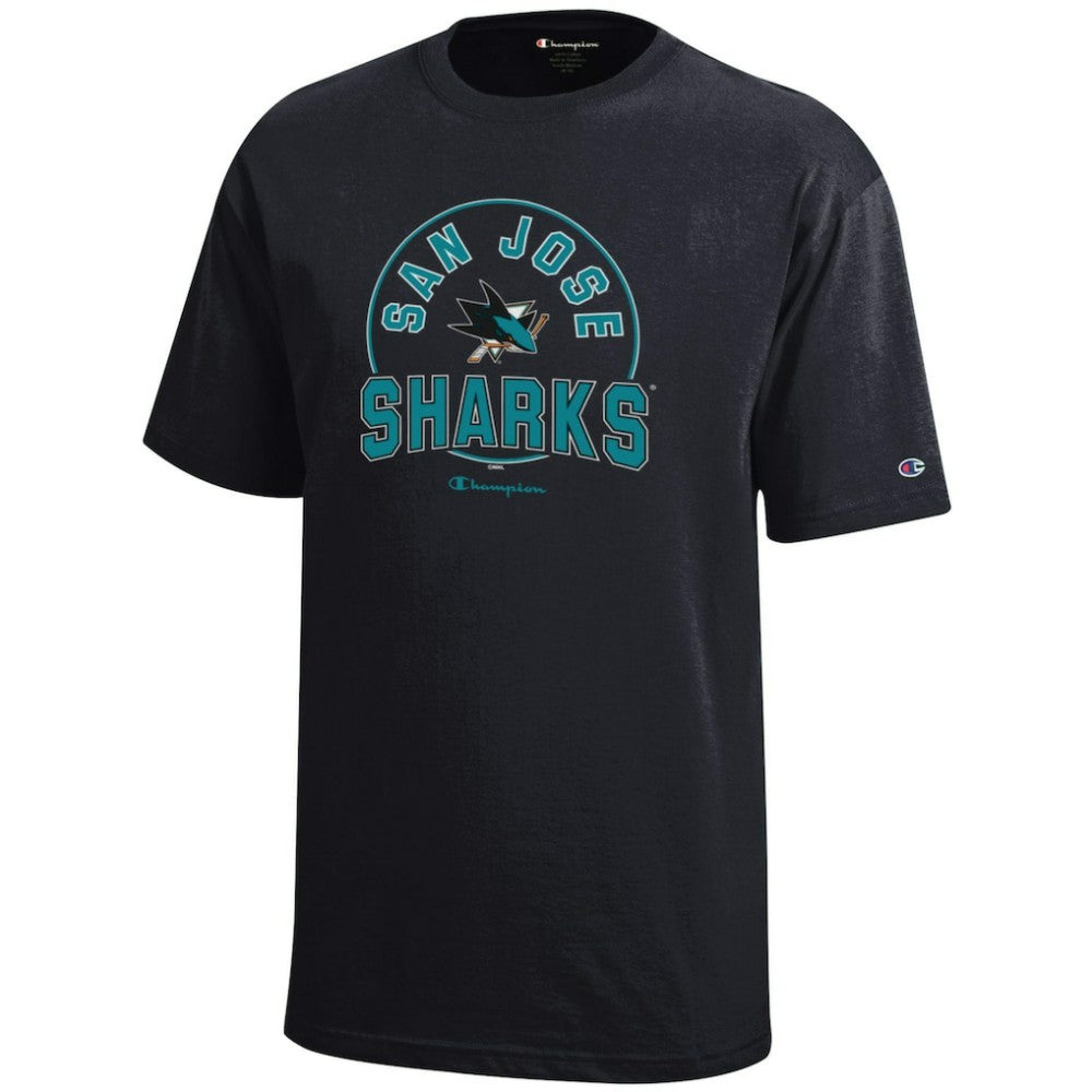 NHL San Jose Sharks Champion Youth Jersey T-Shirt - Black