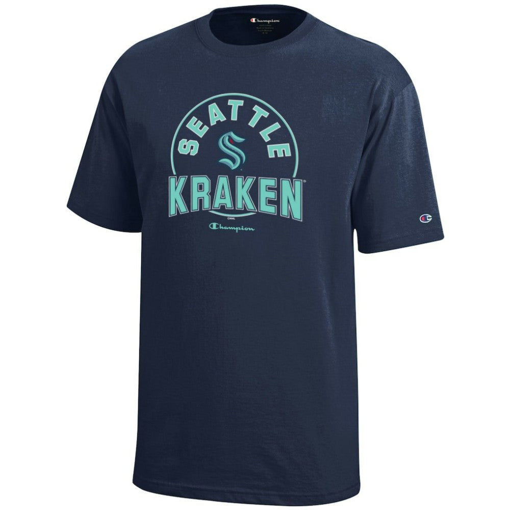 NHL Seattle Kraken Champion Youth Jersey T-Shirt - Deep Sea Blue