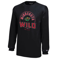 NHL Minnesota Wild Champion Youth Long-Sleeve Jersey T-Shirt - Black
