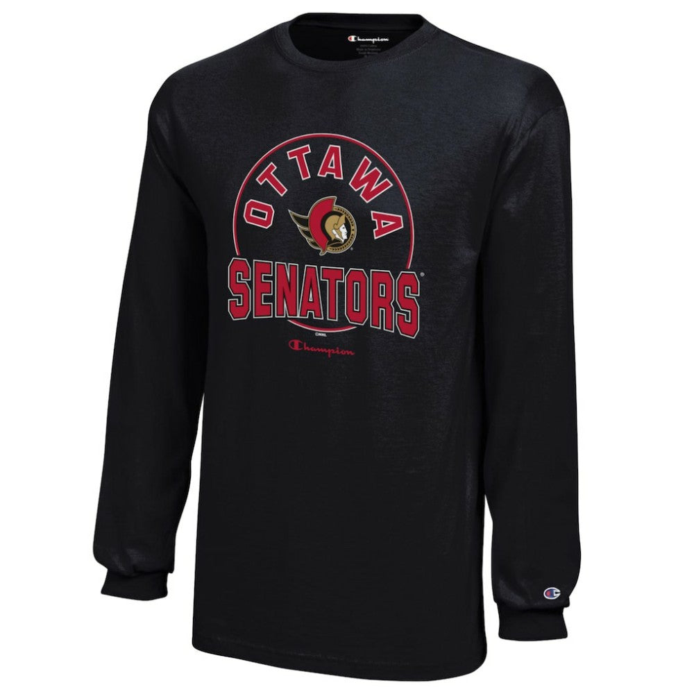 NHL Ottawa Senators Champion Youth Long-Sleeve Jersey T-Shirt - Black