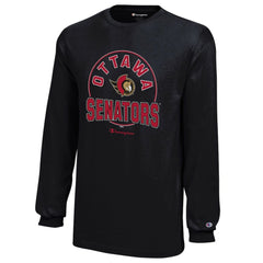 NHL Ottawa Senators Champion Youth Long-Sleeve Jersey T-Shirt - Black