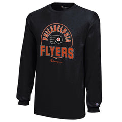 NHL Philadelphia Flyers Champion Youth Long-Sleeve Jersey T-Shirt - Black