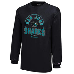 NHL San Jose Sharks Champion Youth Long-Sleeve Jersey T-Shirt - Black
