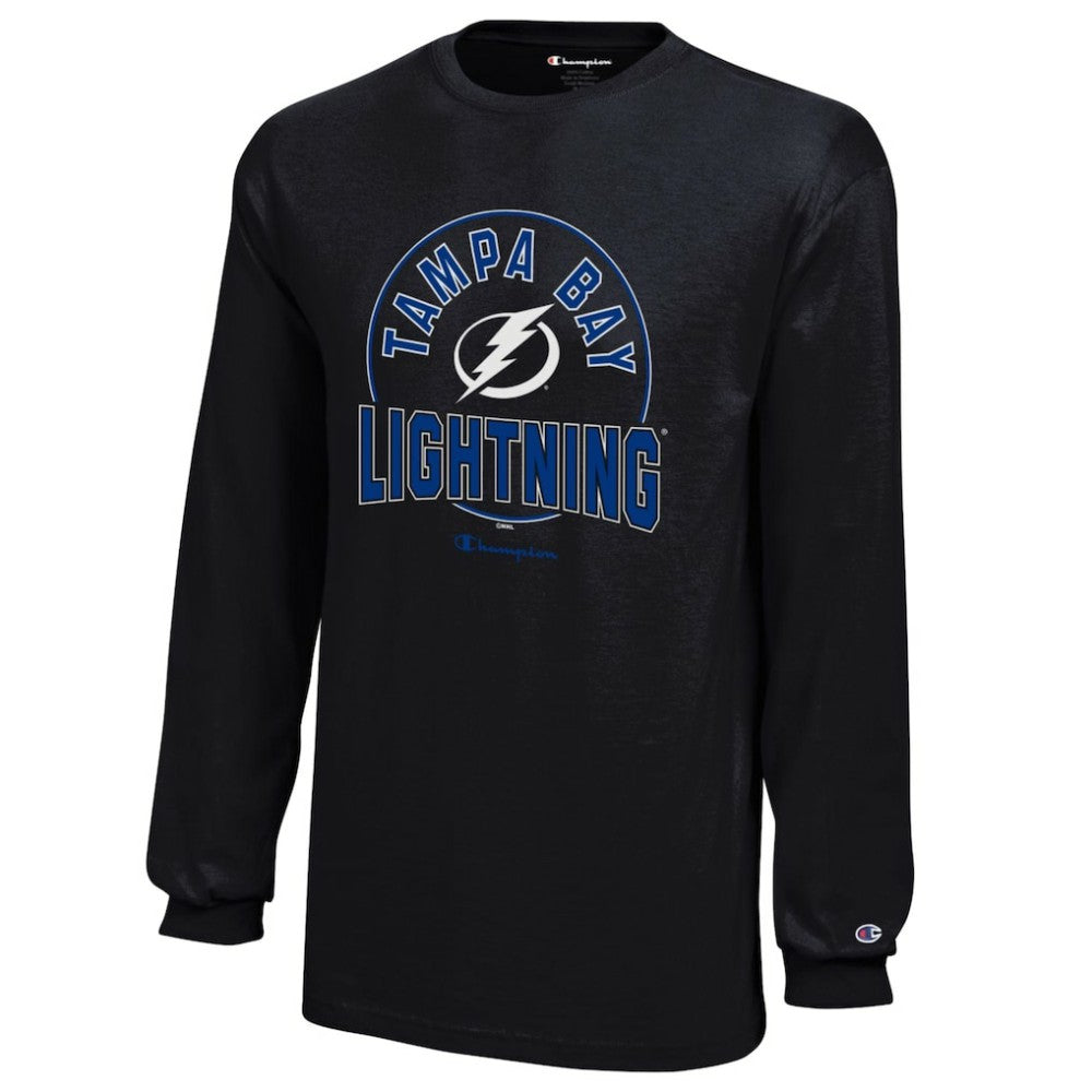 NHL Tampa Bay Lightning Champion Youth Long-Sleeve Jersey T-Shirt - Black