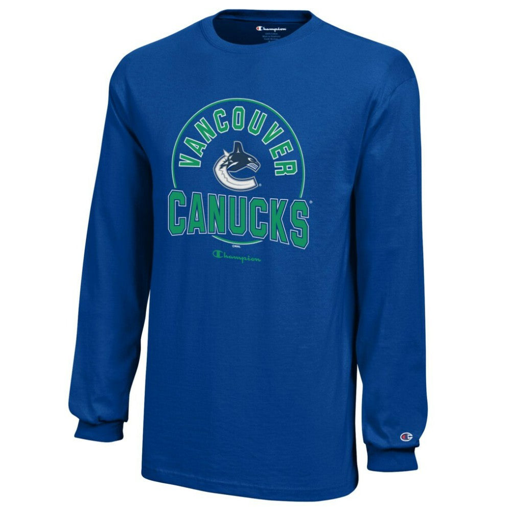 NHL Vancouver Canucks Champion Youth Long-Sleeve Jersey T-Shirt - Royal